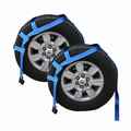 Us Cargo Control Blue Extra Large Tow Dolly Basket Strap with Flat Hooks - 2 pack WNTH04XL-2PK